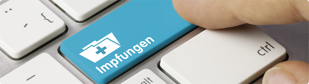 Tastatur | ©Adobe Stock Taste mit Aufschrift "Impfungen" | ©Adobe Stock